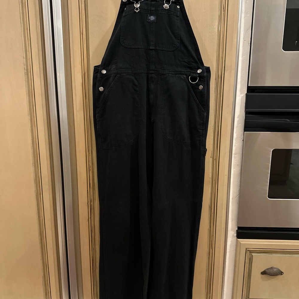 Harley-Davidson Black Overalls with Silver Accents